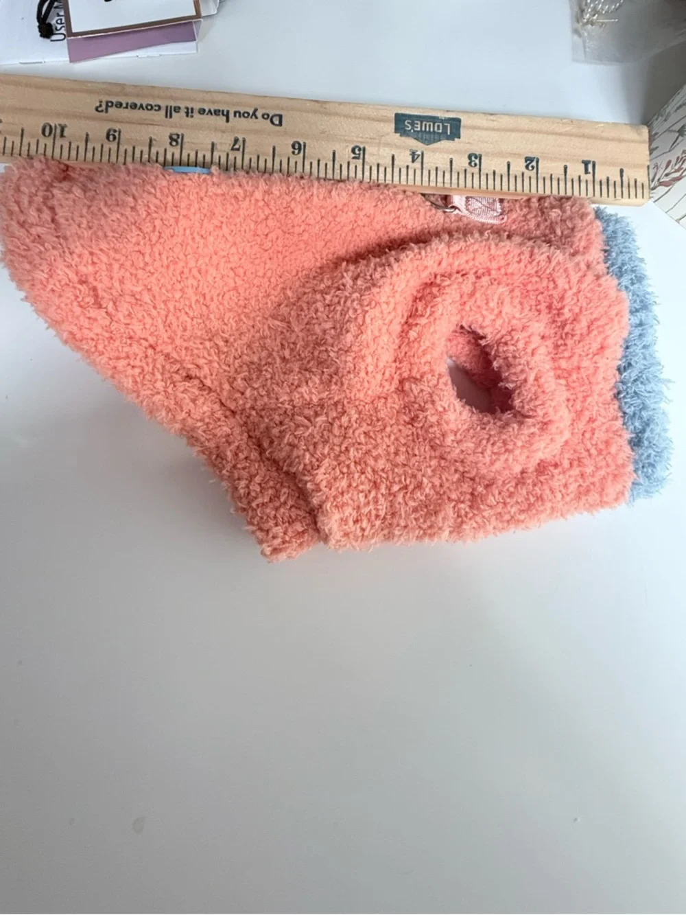 🐣5/$25-Fuzzy Orange Cat Sweater with Blue Trim